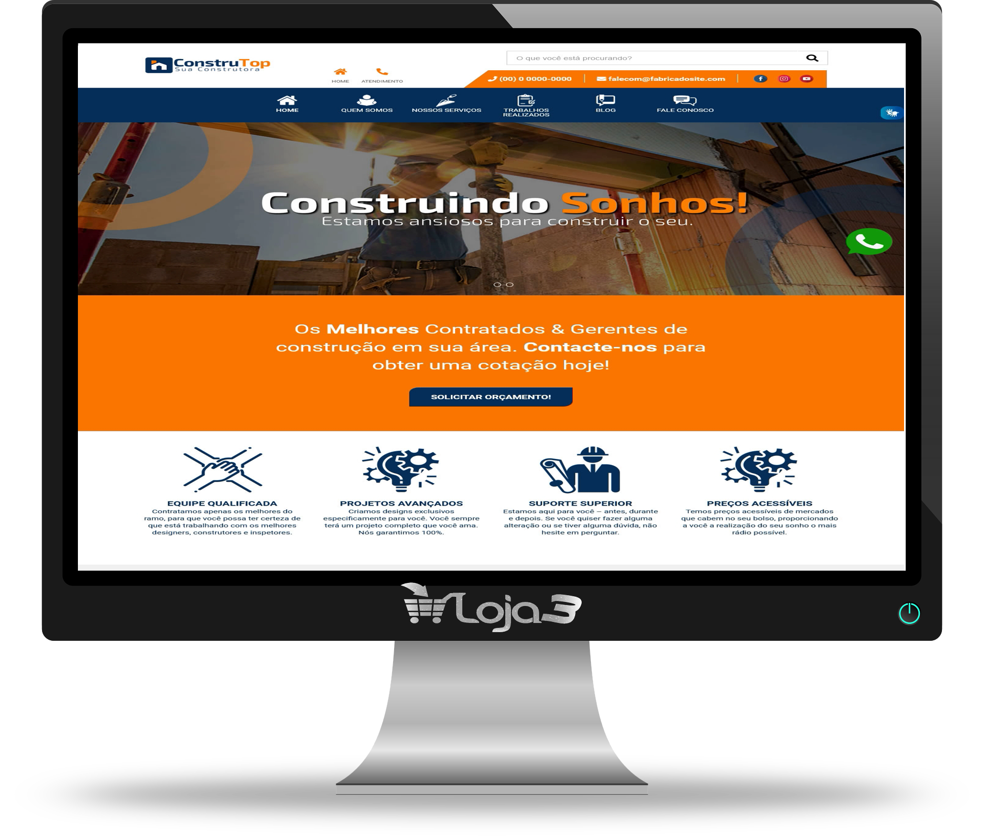 Script Site Pronto para Construtora em PHP com Painel Administrador 2024