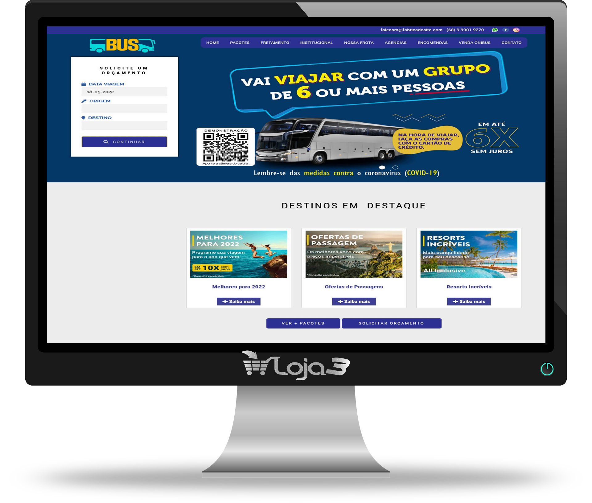 Script Site para Transportes e Agências de Viagens 100% responsivo 2024